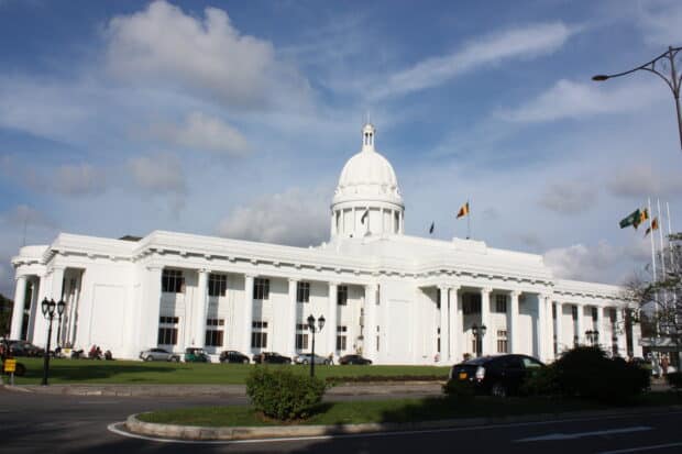 A white colonial government building stands prominently in Colombo Sri Lanka, HD Desktop Wallpaper