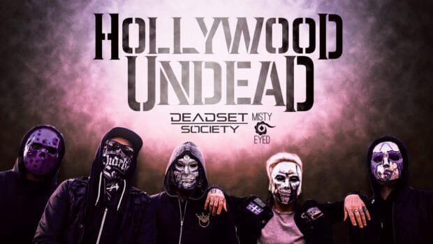 The Hollywood Undead band members wear distinct masks in this dark image, HD Desktop Wallpaper