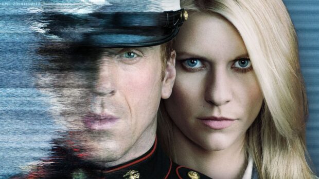 A close up of two Homeland characters showing intense expressions, HD Desktop Wallpaper