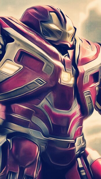 The Hulkbuster wallpapers show detailed red and gold battle armor for powerful combat, 2K Mobile Wallpaper