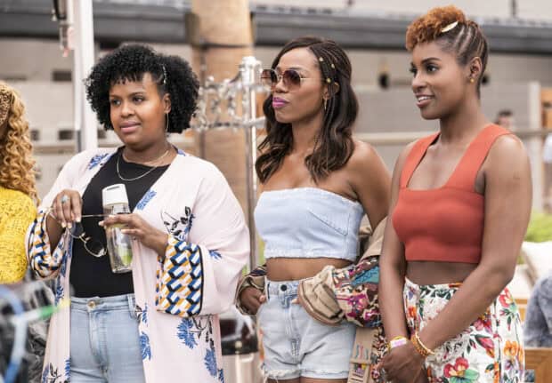 Three women from Insecure tv series are standing outside, HD Desktop Wallpaper