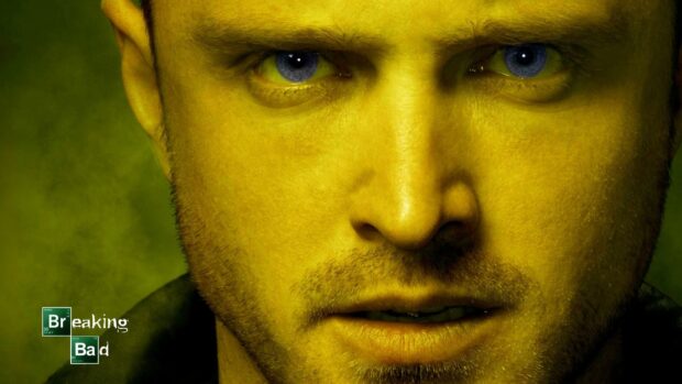 A close up of Aaron Paul with intense expression from Breaking Bad, HD Desktop Wallpaper