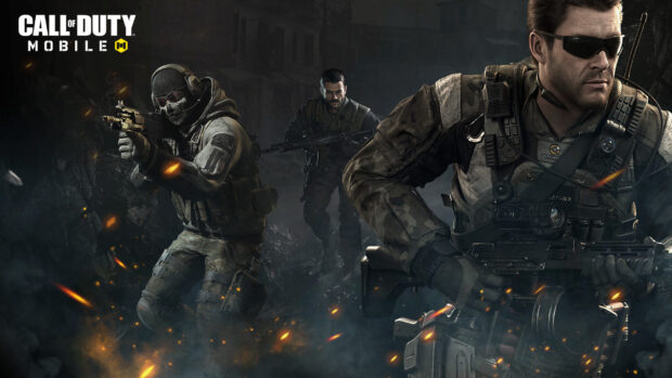 Three armed soldiers prepare for battle in a dark environment, HD Desktop Wallpaper