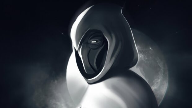 Jake Lockley is shown as a mysterious dark figure in a hooded cloak with the moon behind him, HD Desktop Wallpaper