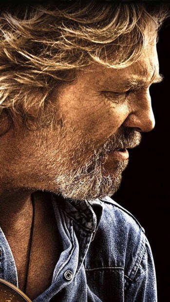 A detailed close up of Jeffrey Bridges with a textured beard and denim jacket, HD Mobile Wallpaper