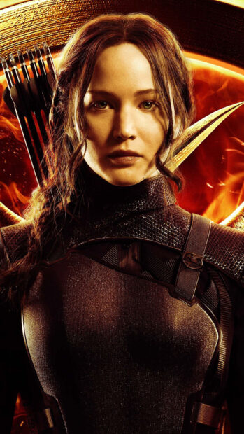 Jennifer Lawrence wears battle gear with a quiver of arrows in The Hunger Games, HD Phone Wallpaper