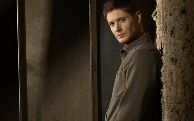 Jensen Ackles stands leaning against a textured wall looking into the camera, HD Desktop Wallpaper