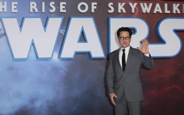 Jj Abrams is wearing a suit and waving at the Star Wars event, HD Desktop Wallpaper