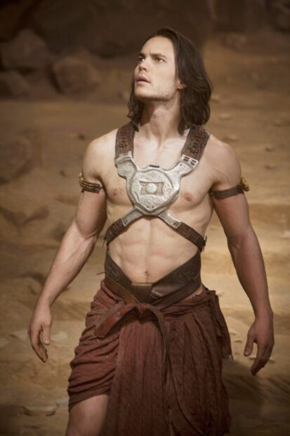 John Carter wallpapers shows a determined warrior standing in a desert setting, HD Mobile Wallpaper