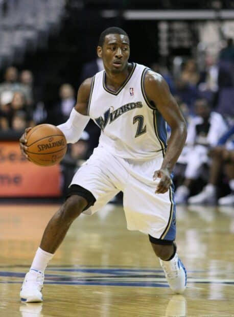 John Wall Wallpapers shows intense gameplay on court, 2K Desktop Wallpaper