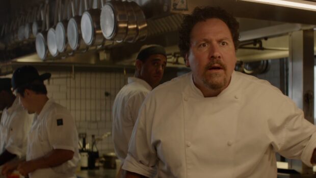 Jon Favreau is focused in a busy restaurant kitchen setting, HD Desktop Wallpaper