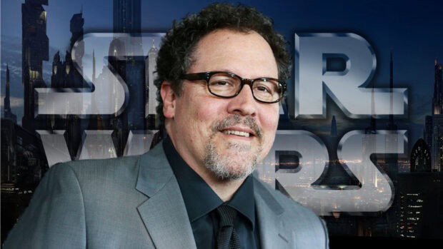 Jon Favreau is smiling in front of a Star Wars background, HD Desktop Wallpaper
