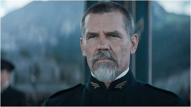Josh Brolin wears a dark uniform with a serious expression, HD Desktop Wallpaper