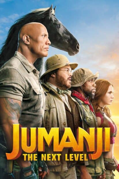 The cast stands determined in Jumanji The Next Level wallpapers, 2K Phone Wallpaper