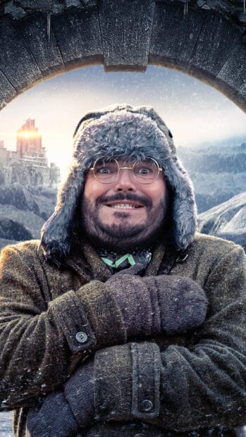A man in winter clothes from Jumanji The Next Level is standing outdoors, 4K Phone Wallpaper