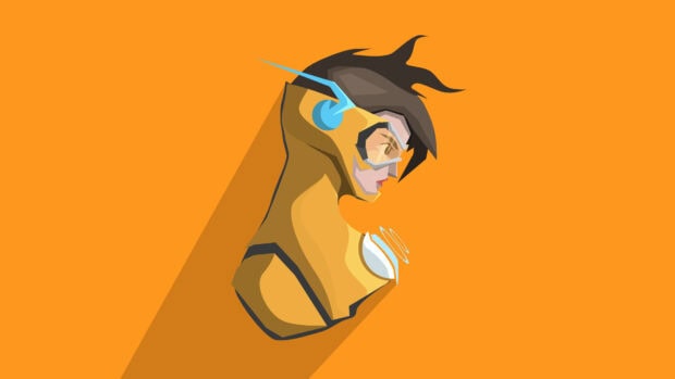 A stylized profile of a character in vibrant colors by Justin Maller Wallpapers, 4K Desktop Wallpaper