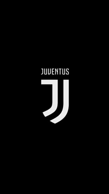 The Juventus Football Club logo is displayed on a black background, HD Phone Wallpaper