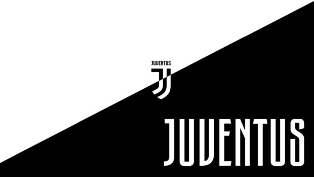 This image features the Juventus football club logo in black and white design, HD Desktop Wallpaper