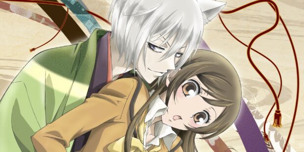 The Kamisama Wallpapers show a close moment between two anime characters with detailed expressions, 2K Desktop Wallpaper