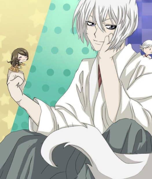 Kamisama Wallpapers depicting a character holding small figures in a colorful setting, HD Mobile Wallpaper
