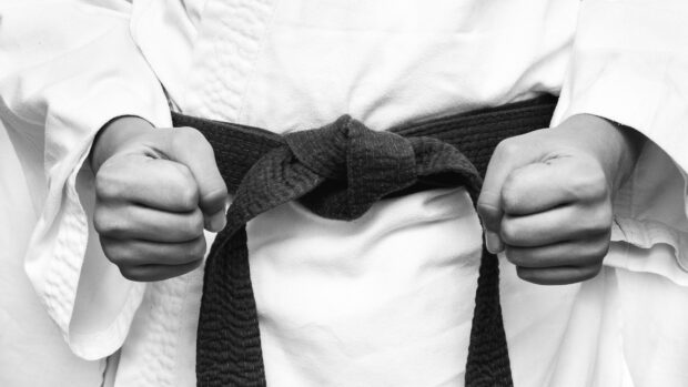 A close up of clenched fists and a tied karate belt, HD Desktop Wallpaper