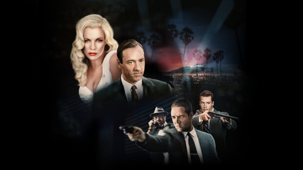 The image shows Kim Basinger and actors in a dramatic film setting, 4K Desktop Wallpaper