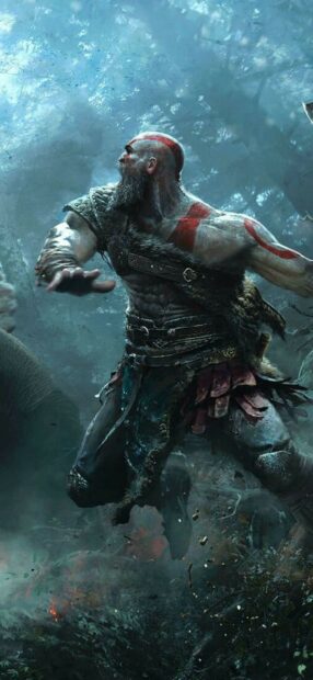 Kratos is shown preparing for battle in God Of War Ragnarok Wallpapers, HD Mobile Wallpaper
