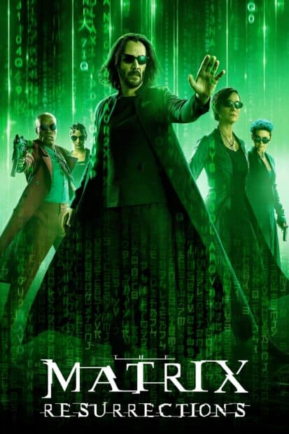 The Lana Wachowski Wallpapers feature characters in a green digital world, 2K Mobile Wallpaper