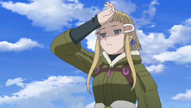 A Last Exile character with blonde hair looks into the distance under a blue sky, HD Desktop Wallpaper