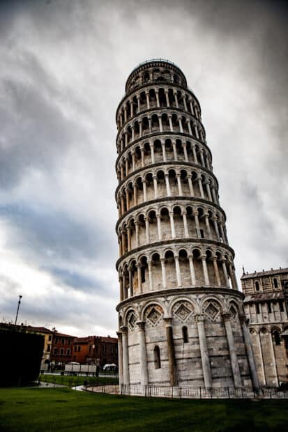 The Tower of Pisa stands prominently with its architectural details clearly visible, HD Mobile Wallpaper