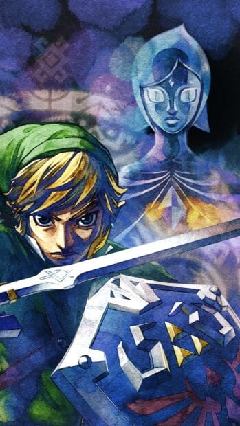 Link wields sword and shield with spirit, HD Phone Wallpaper