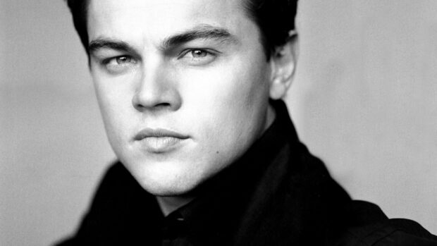 A close up portrait of Leonardo Dicaprio with a serious expression, 4K Desktop Wallpaper