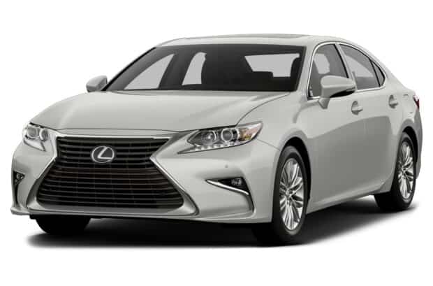 A silver Lexus Es is shown from the front with detailed headlights and grille, HD Desktop Wallpaper