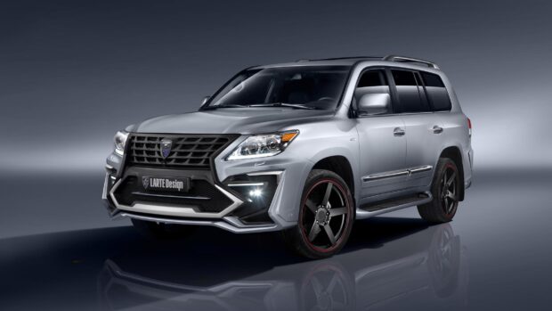 The Lexus Lx luxury SUV is shown in a sleek silver design, 2K Desktop Wallpaper