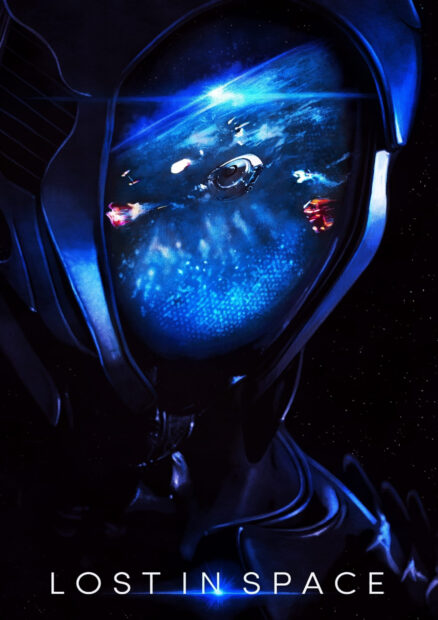 The reflection in the helmet shows spaceships against the Lost In Space Tv Series backdrop, HD Mobile Wallpaper