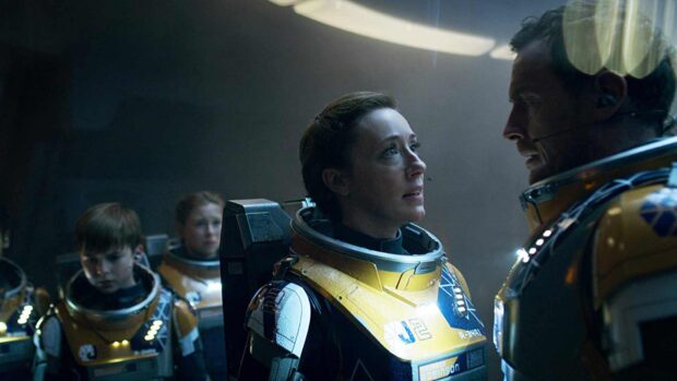 The Lost in Space TV series characters ready for space exploration inside the spaceship, HD Desktop Wallpaper