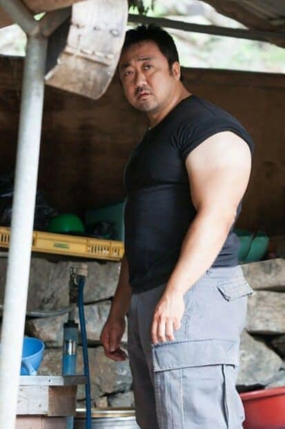 Ma Dong Seok stands with a serious expression in casual clothing, HD Phone Wallpaper