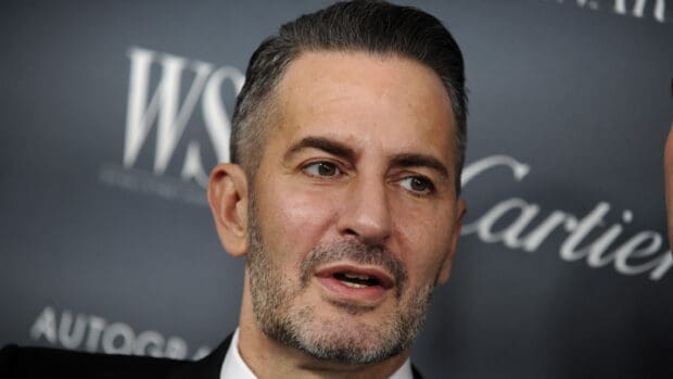 A close up portrait of Marc Jacobs with a gray beard and short hair, 2K Desktop Wallpaper