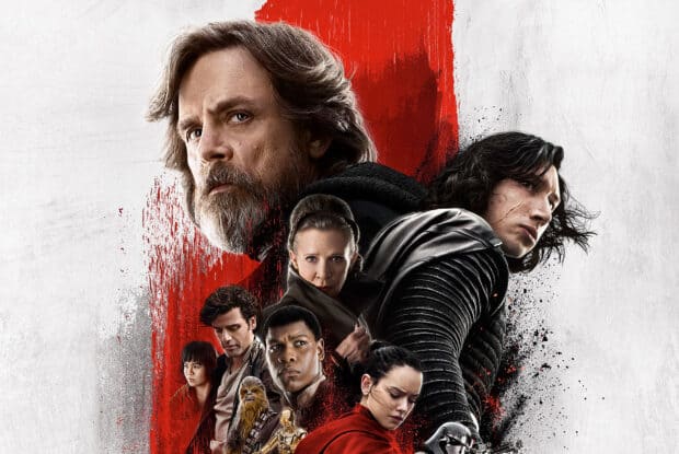 Mark Hamill appears with other main Star Wars characters in a dramatic scene, HD Desktop Wallpaper