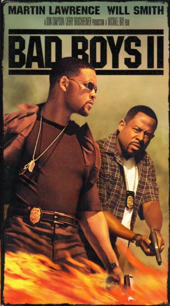 Martin Lawrence and Will Smith are featured in an action scene with flames in the foreground, HD Mobile Wallpaper
