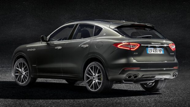 The Maserati Levante is shown with sleek curves and distinct taillights in this image, HD Desktop Wallpaper