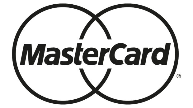 The Mastercard logo with overlapping circles and brand name, 4K Desktop Wallpaper