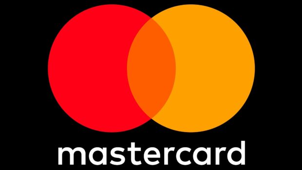 The Mastercard logo features two overlapping red and orange circles above the brand name, 4K Desktop Wallpaper