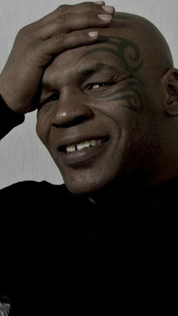 Mike Tyson smiles with his tattooed face in a close up shot, HD Phone Wallpaper