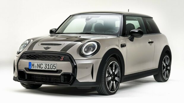 A sleek Mini Cooper showcasing its modern design and details, HD Desktop Wallpaper