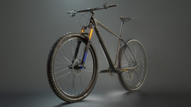 Modern Cube Bikes design with black frame and Fox suspension, HD Desktop Wallpaper