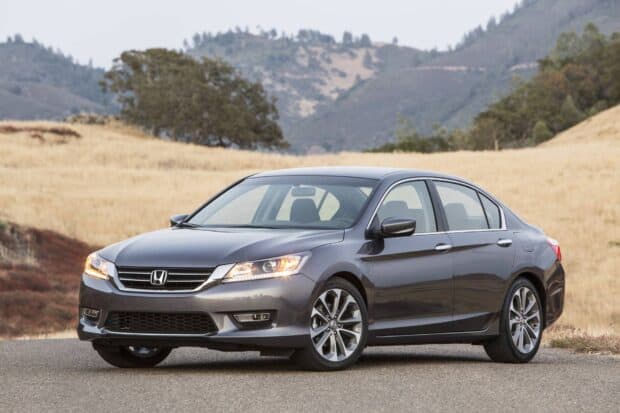 A gray Honda Accord is captured with nature hills behind, HD Desktop Wallpaper