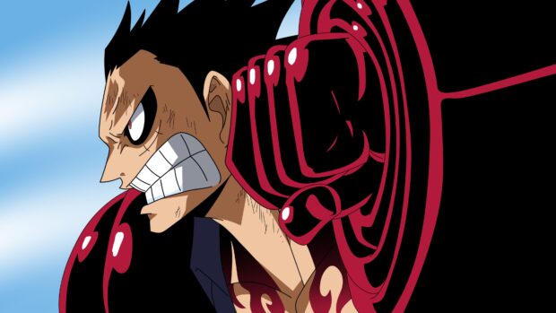 Monkey D Luffy delivers a powerful punch with determination, 4K Desktop Wallpaper