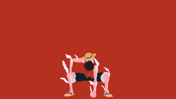 Monkey D Luffy is preparing a powerful move surrounded by steam, 4K Desktop Wallpaper