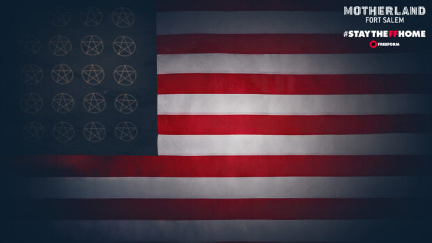 A stylized flag with pentagrams represents Motherland Fort Salem Tv Series, HD Desktop Wallpaper